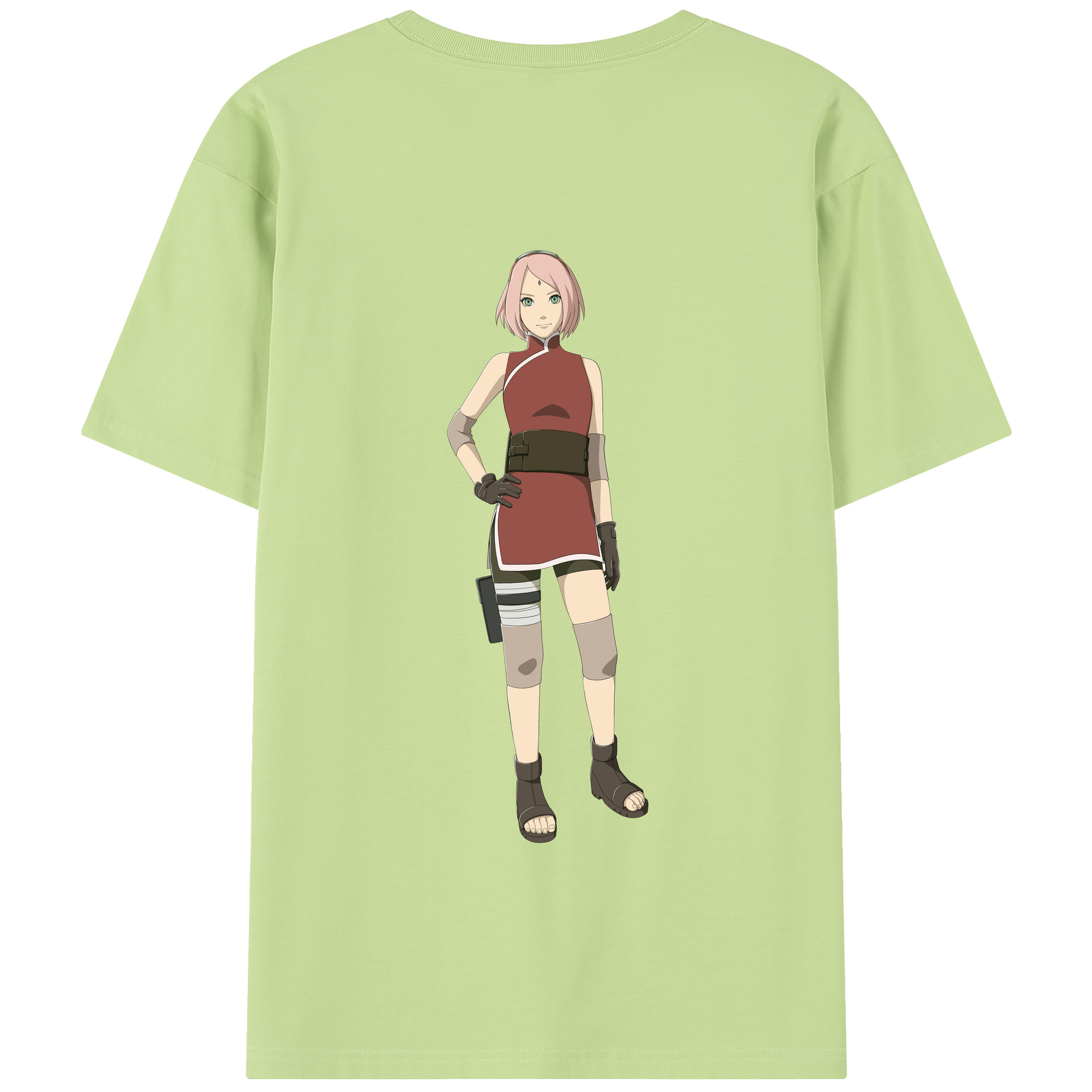 （画像用） NARUTO -ナルト- 春野サクラ Haruno Sakura 綿100％半袖Tシャツ（背面プリント）